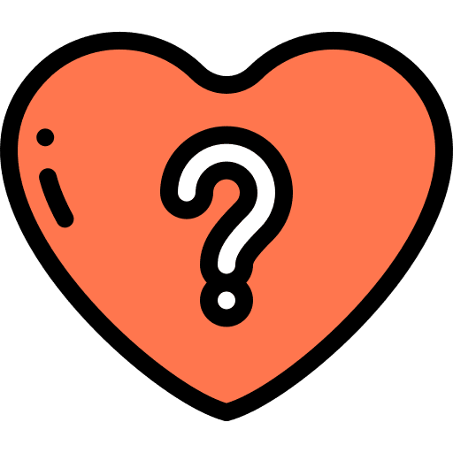 Love heart question love icon