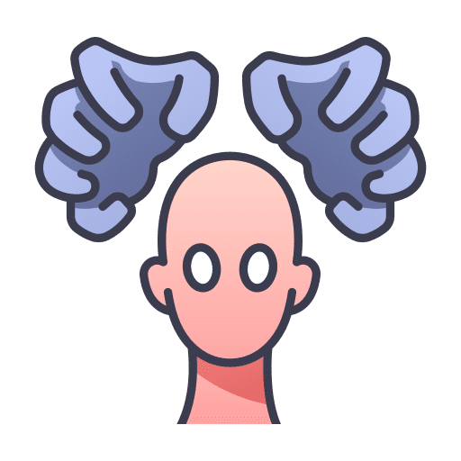 Mind control hand miscellaneous head icon
