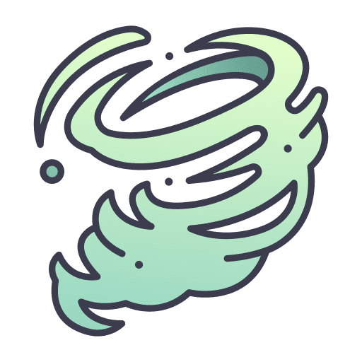 Tornado storm gaming fantasy icon