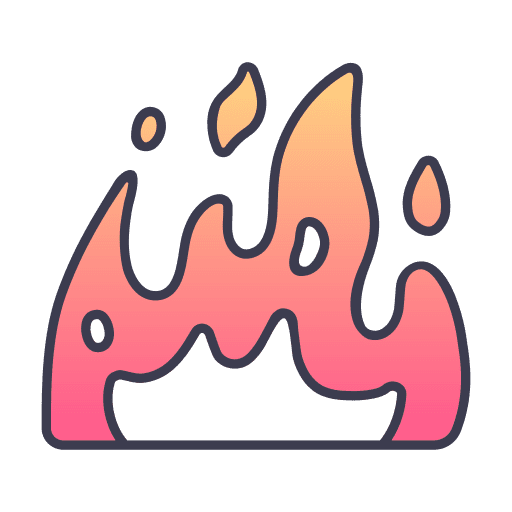 Fire fantasy magic wall icon