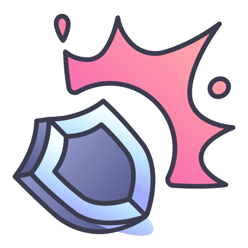 Shield gaming skill attack icon