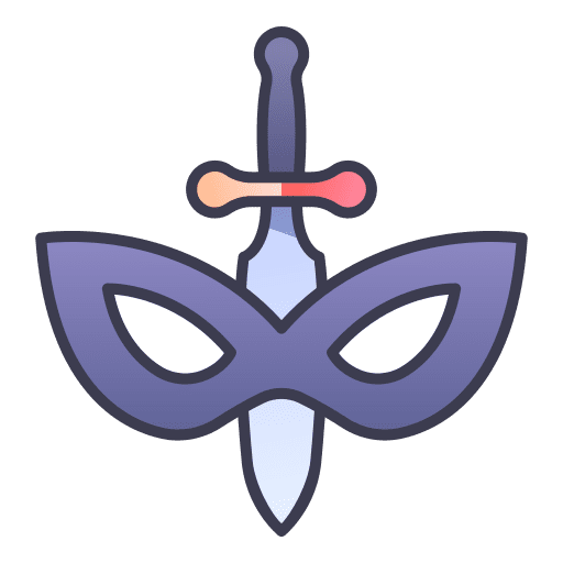 Thief knife bandit mask icon