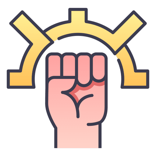 Fighter hands and gestures fighter warrior icon