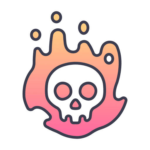 Ghost skull horror halloween icon