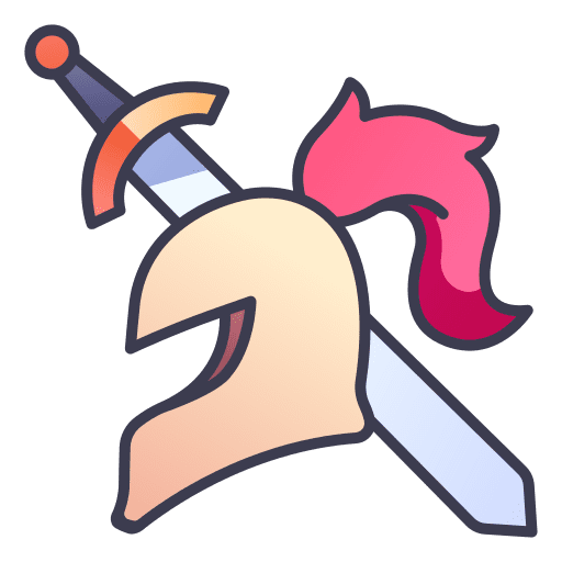 Knight sword helm gaming icon