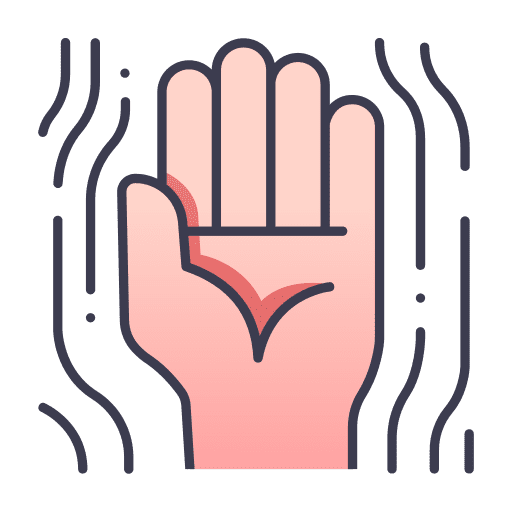 Hand hand palm gesture icon