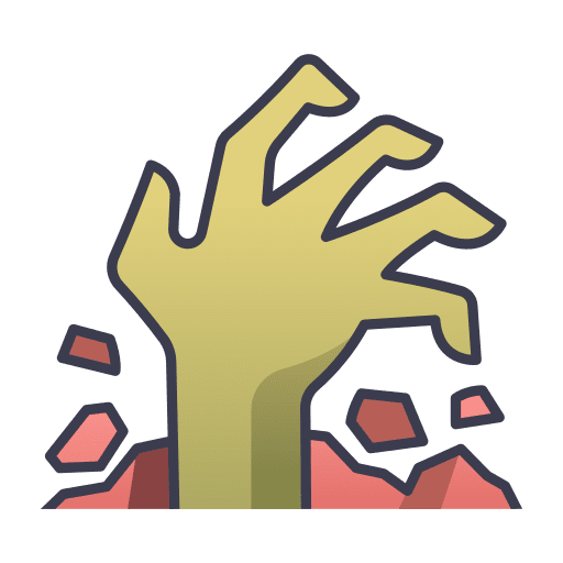 Zombie dead horror hand icon