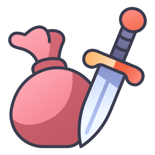 Bandit knife crime gaming icon