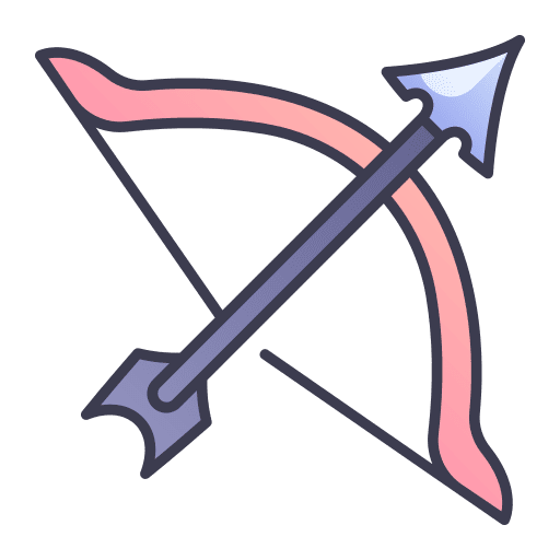 Bow and arrow skill arrow bow icon