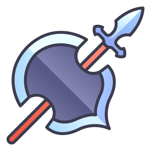 Spear shield rpg gaming icon