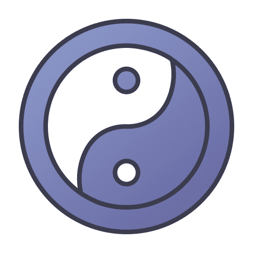 Yin yang buddhism harmony yang icon