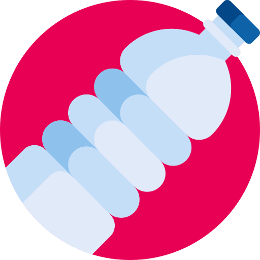 Plastic bottle reuse food and restaurant eco icon