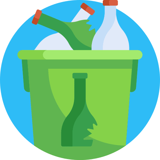 Glass bin recycling recycling bin ecologism icon