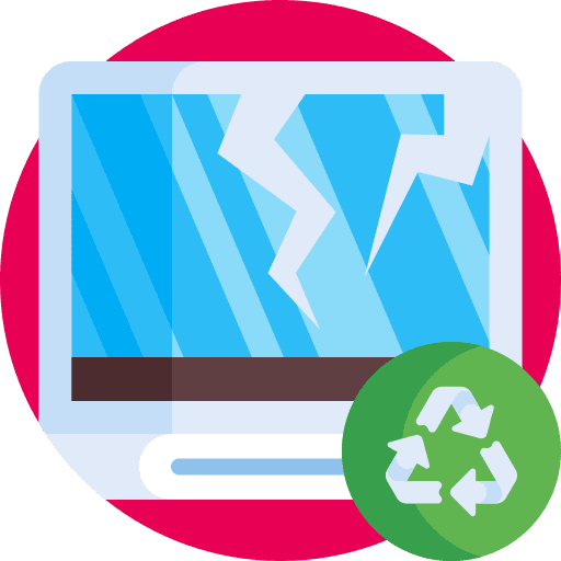 Laptop laptop environment waste icon