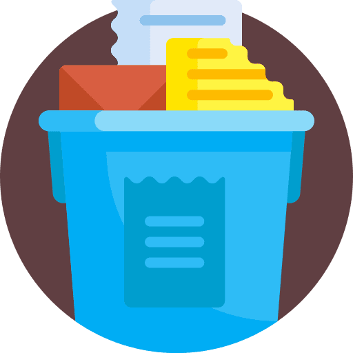 Paper bin recycling remove paper icon