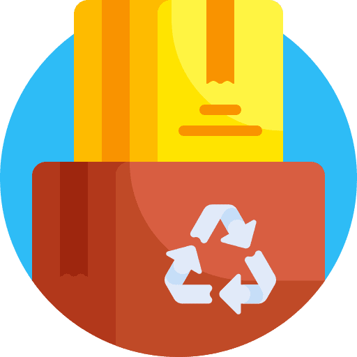 Cardboard package recycled packaging icon