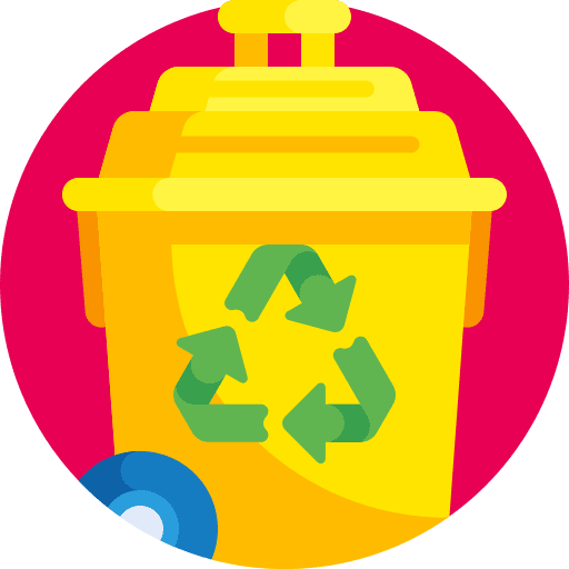 Recycle bin trash recycling box garbage icon