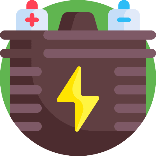 Battery energy charge industry icon