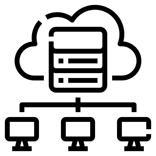 Cloud hosting cloud computer networking computer icon