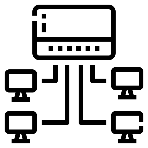 Network hub cloud symbol computer networking icon