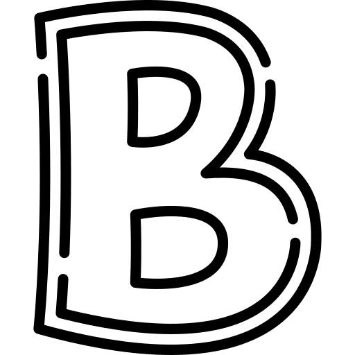 B b consonant writing icon