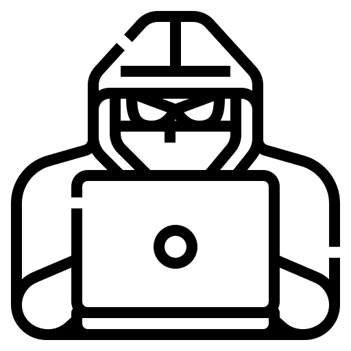 Hacker computer networking computer connecting icon