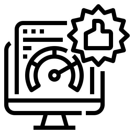 Quality symbol computer computer networks icon