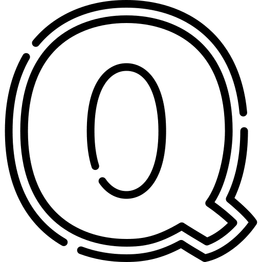 Q shapes q education icon