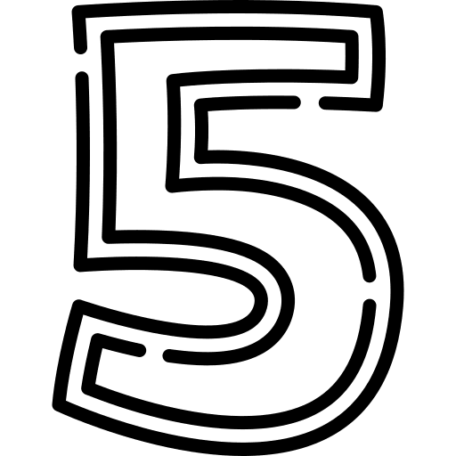 Five interface maths symbols icon