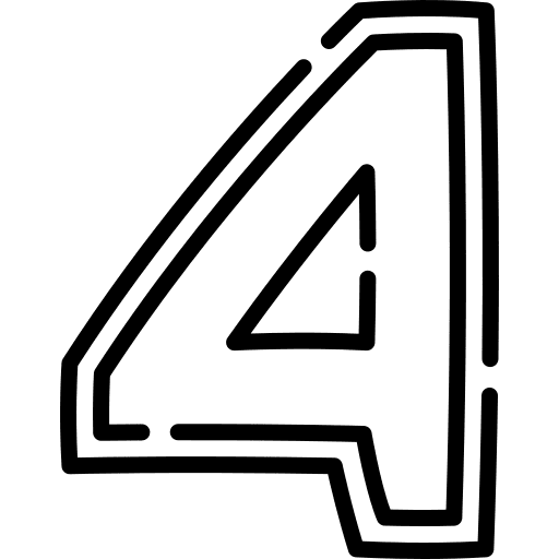 Four four shapes and symbols fourth icon