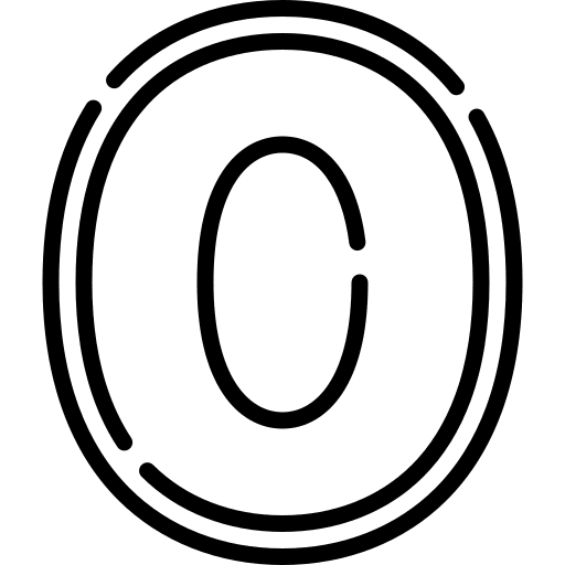 Zero number interface buttons icon