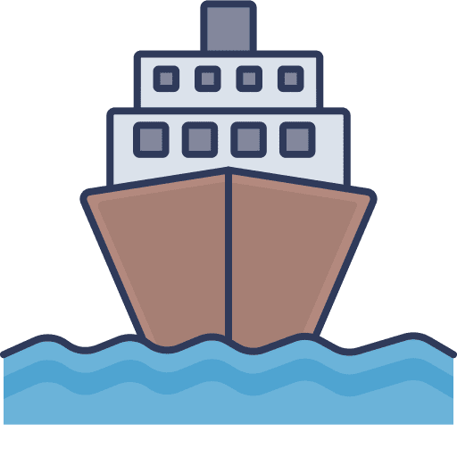 Ferry boat transportation marine sea icon