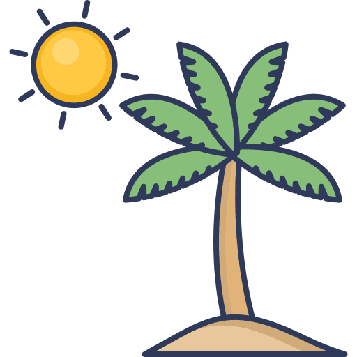 Palm tree tropical holidays palm tree icon