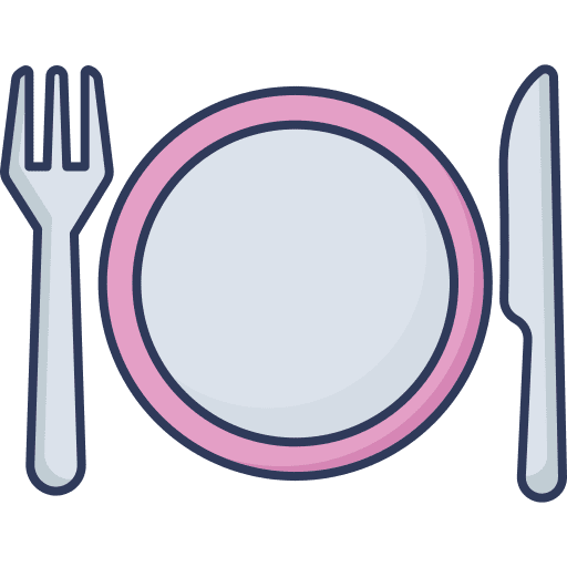 Plate dish cutlery fork icon