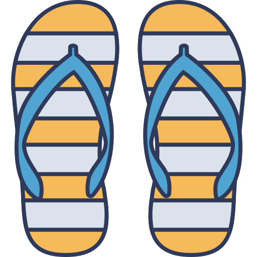 Slippers fashion flip flops footwear icon