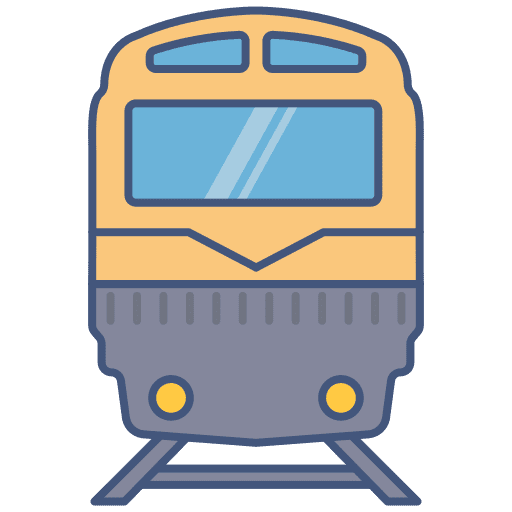 Train public metro travel icon