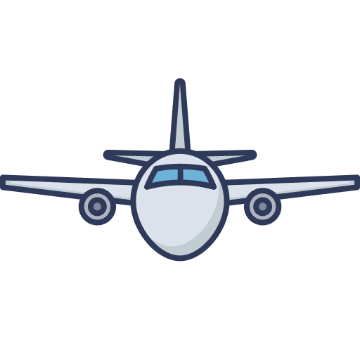 Airplane aeroplane travel transport icon