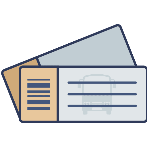 Bus ticket bus ticket bus boarding pass icon
