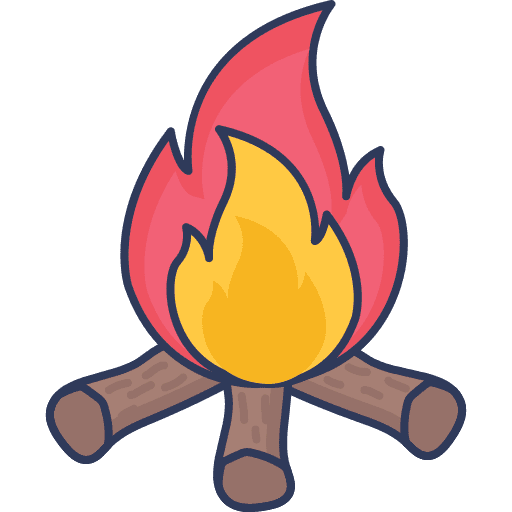 Campfire firewood holidays fire icon