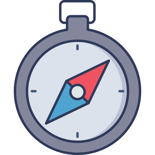 Compass navigation cursor tools and utensils icon