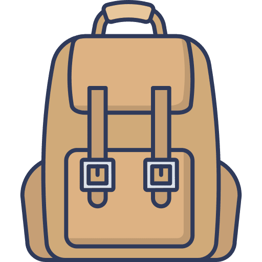 Bag travel backpack bag icon