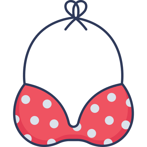 Bikini woman clothes fashion polka dot icon