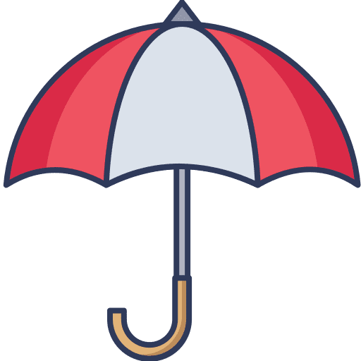 Umbrella protection umbrella rainy icon