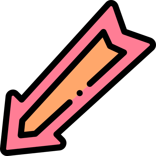 Arrow arrow down left arrows icon