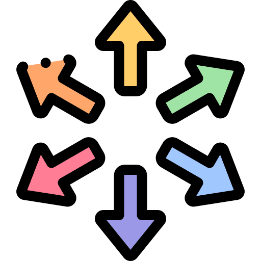 Expand orientation shapes and symbols expand icon