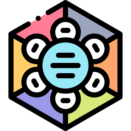 Hexagon graph statistics infographic icon