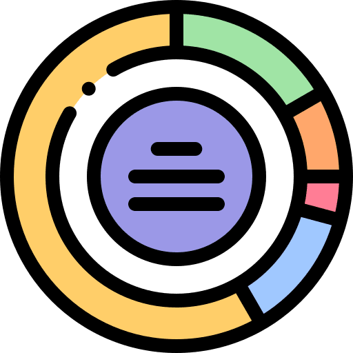 Infographic statistics pie chart infographic icon