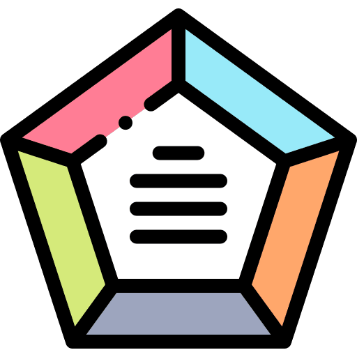 Pentagon stats analytics pentagon icon