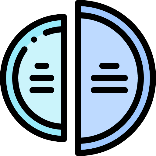Pie chart stats business and finance analytics icon