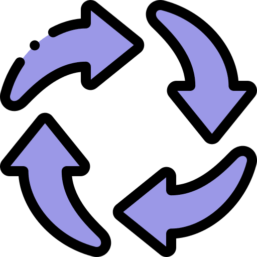 Rotation arrows recurrent rotation icon